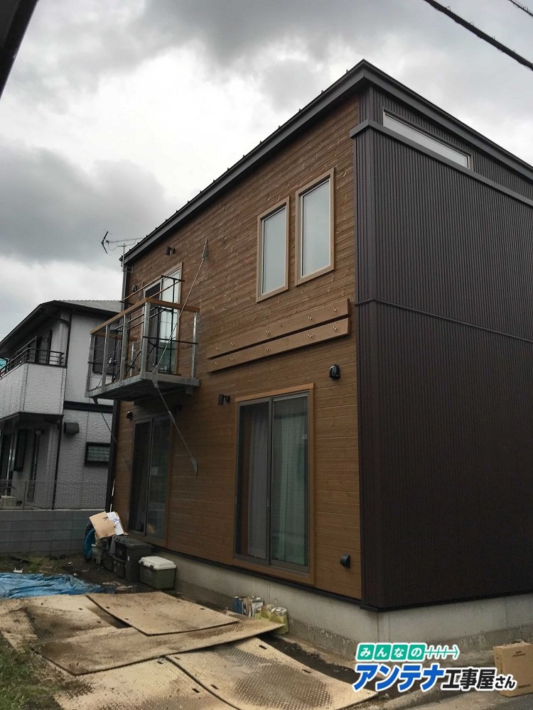 東京都立川市Y様邸に設置した八木式アンテナの全体写真