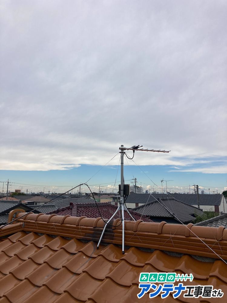 愛知県岡崎市T様邸に設置した八木式アンテナ